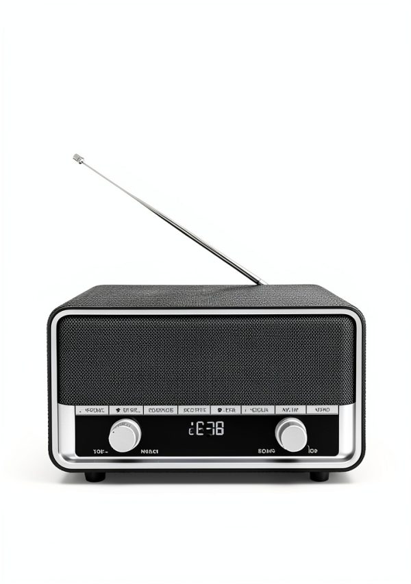 Bluetooth Clock Radio Audiocrazy Wood Grain Design-1