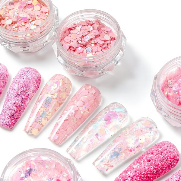 JinXi Glitter Nail Art Set Multicolor 12 Shades-6