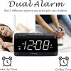 ZAPALA Expert Digital Clock Radio White ABS Material-2
