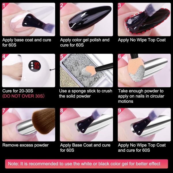 DRMODE 6-IN-1 Chrome Nail Powder Palette-7