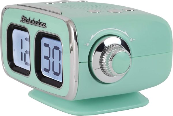 Studebaker Teal Retro Digital Alarm Clock-2