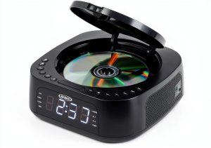 Clock Radio Jensen JCR-375 White LED Stereo-0