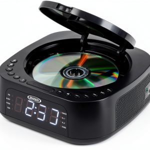 Clock Radio Jensen JCR-375 White LED Stereo-0