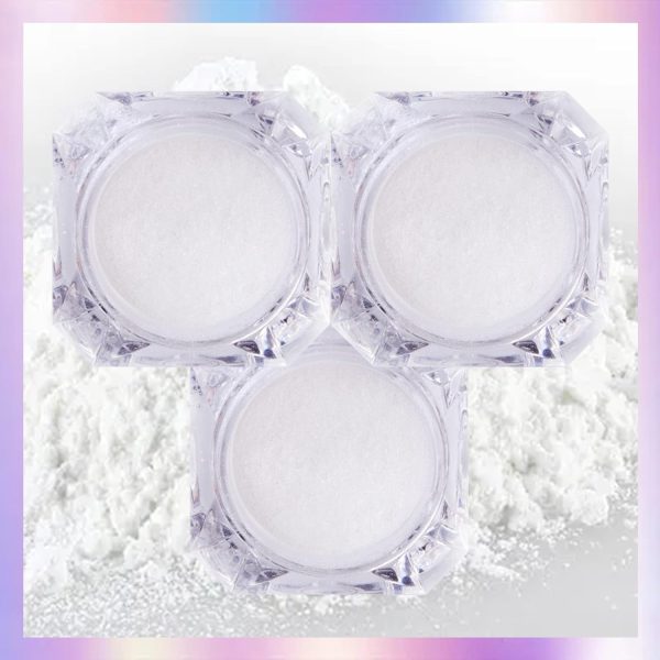 White Nail Glitter Powder Deepmind Beauty-7