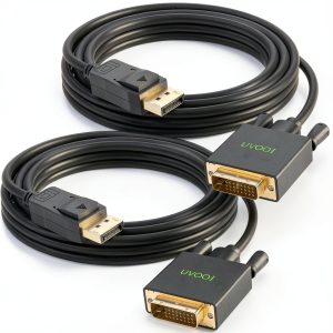 UVOOI DisplayPort to DVI Cable 20ft Black Male-to-Male-0