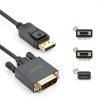 UVOOI DisplayPort to DVI Cable 20ft Black Male-to-Male-1