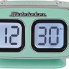 Studebaker Teal Retro Digital Alarm Clock-1