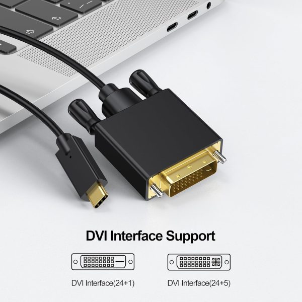 DoroJepi USB C to DVI Cable 4FT for Laptops and Monitors-1
