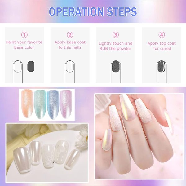 White Nail Glitter Powder Deepmind Beauty-4
