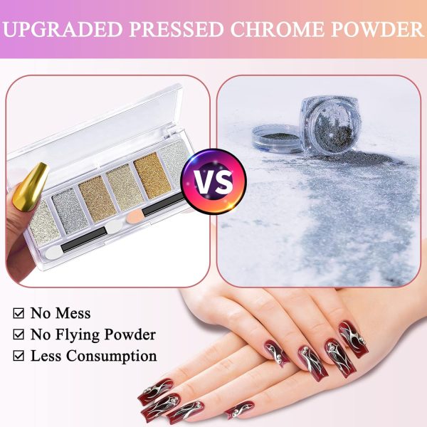 DRMODE 6-IN-1 Chrome Nail Powder Palette-4