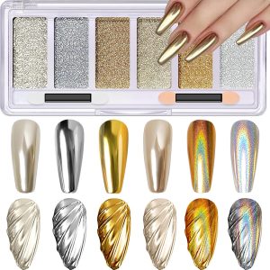 DRMODE 6-IN-1 Chrome Nail Powder Palette-0