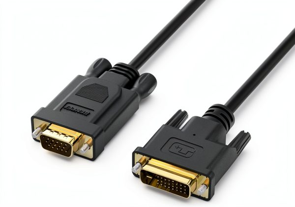 DVI to VGA Adapter Benfei Quad Shielded Cable-0