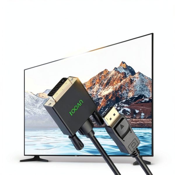 UVOOI DisplayPort to DVI Cable 20ft Black Male-to-Male-4
