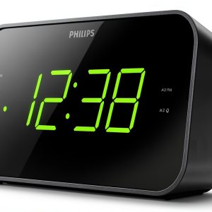 Philips Alarm Clock Radio Black Modern Design-0