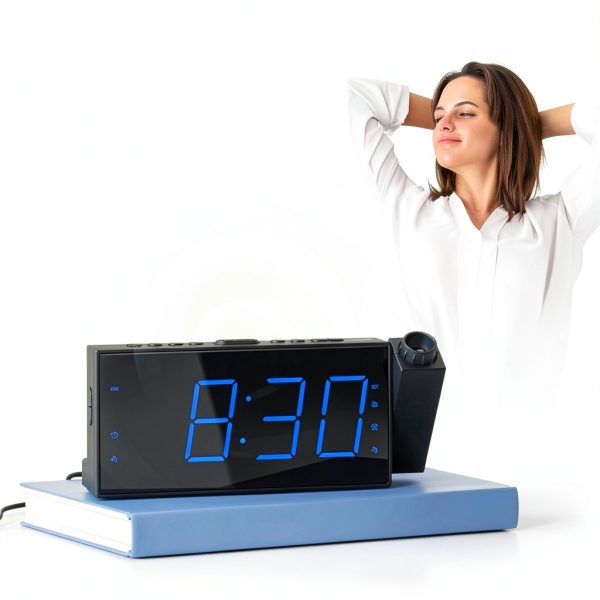 Mesqool Projection Alarm Clock with FM Radio-1