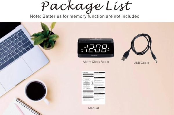 ZAPALA Expert Digital Clock Radio White ABS Material-5