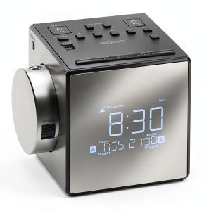 Sony Silver Digital Alarm Clock Radio-0
