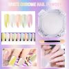 White Nail Glitter Powder Deepmind Beauty-1