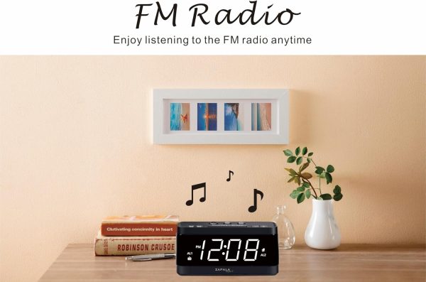 ZAPALA Expert Digital Clock Radio White ABS Material-1