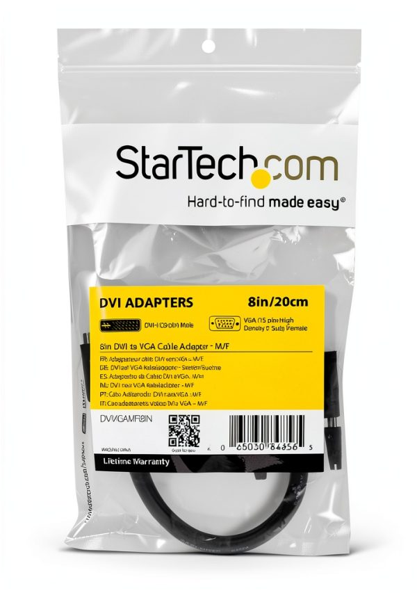 StarTech.com DVI to VGA Adapter Cable 8in-3