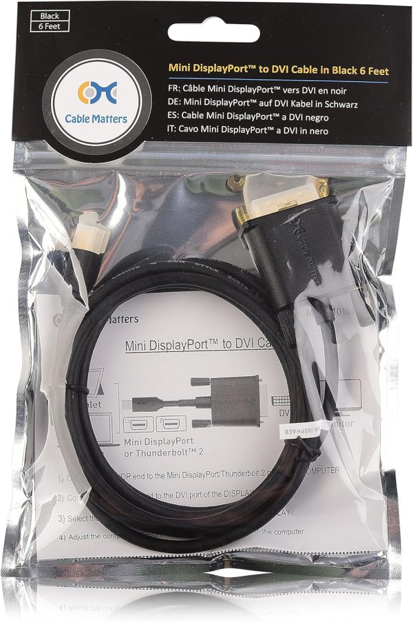 Cable Matters Mini DP to DVI Braided Cable-4