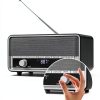 Bluetooth Clock Radio Audiocrazy Wood Grain Design-6