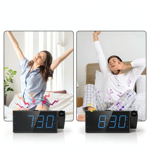 Mesqool Projection Alarm Clock with FM Radio-5