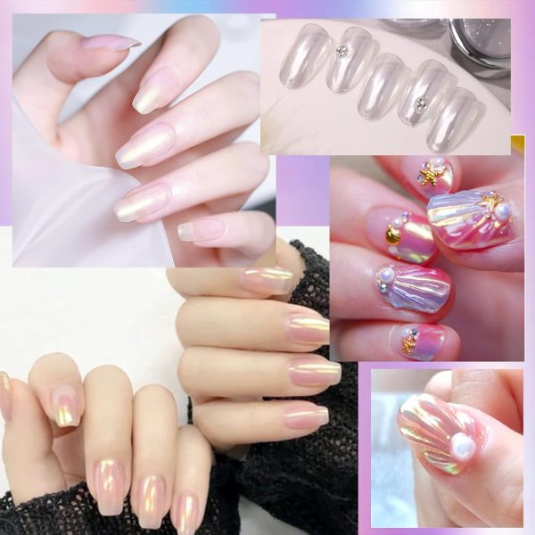 White Nail Glitter Powder Deepmind Beauty-6