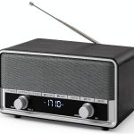 Bluetooth Clock Radio Audiocrazy Wood Grain Design-0