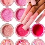 JinXi Glitter Nail Art Set Multicolor 12 Shades-0