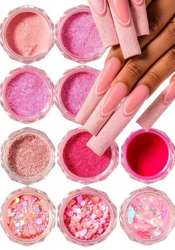 JinXi Glitter Nail Art Set Multicolor 12 Shades-0