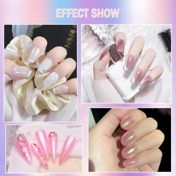 White Nail Glitter Powder Deepmind Beauty-5