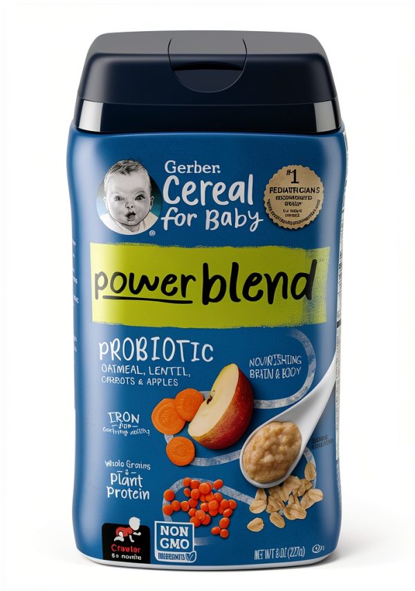 Gerber Probiotic Oatmeal Cereal Baby 8oz Pack-0