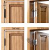 Door Hinge AKOAK 3‑Piece 4" Stainless Steel Bearing for Wooden Doors-3