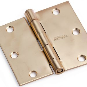 Stanley N830-232 3 in. Satin Brass Door Hinge Steel Brass Bearing-0