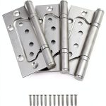 Door Hinge AKOAK 3‑Piece 4" Stainless Steel Bearing for Wooden Doors-0